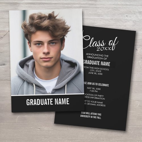 Modern Graduation Photo Announcement and Party