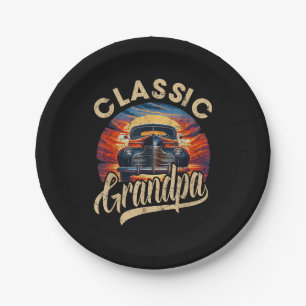Classic Grandpa Funny Saying Car Lover Men Dad Pap Paper Plates
