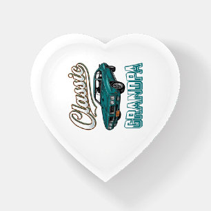 Classic Grandpa Vintage Car T-Shirt Design_1 Paperweight