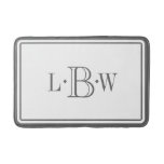 Classic Gray Border Monogrammed Bathroom Mat