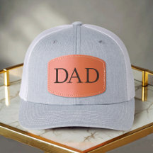 Classic Gray DAD Leather Patch Hat