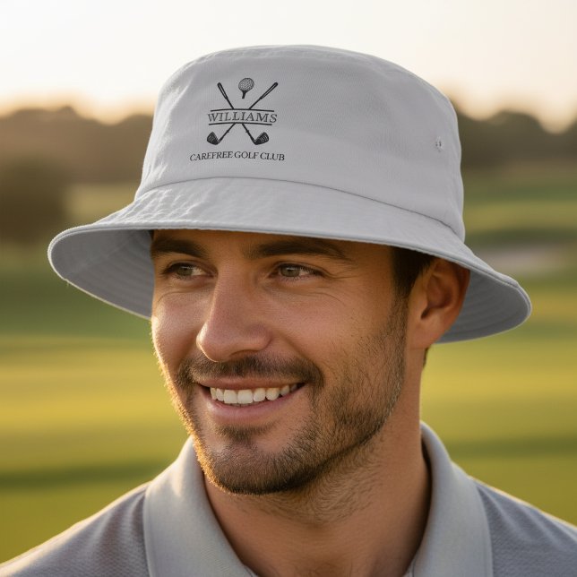 Classic Gray Golf Club Player Name Bucket Hat (Creator Uploaded)