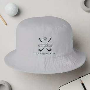 Classic Gray Golf Club Player Name Bucket Hat