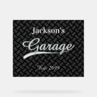 Classic Gray Grey Garage Acrylic Sign