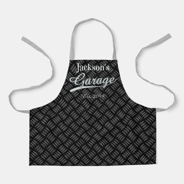 Classic Gray Grey Garage Kid's & Adults Aprons (Front)