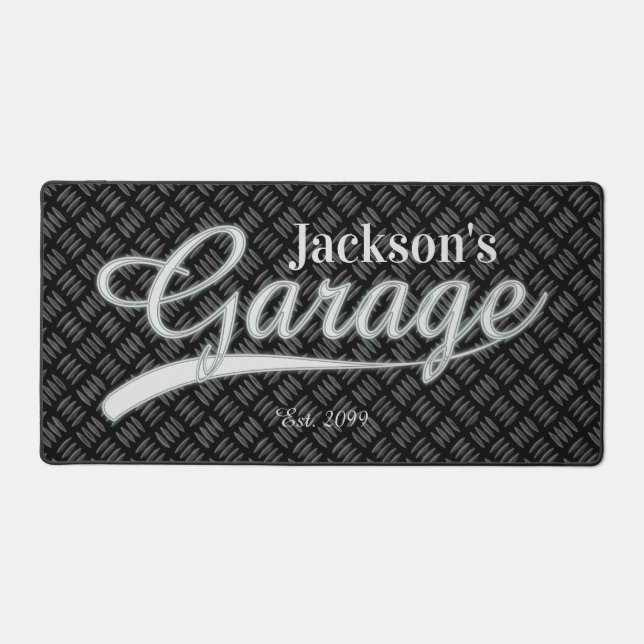 Classic Gray Grey Garage Tool Bench Pads Desk Mats (Front)