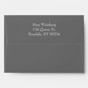 Classic Gray Invitation Envelope. Envelope
