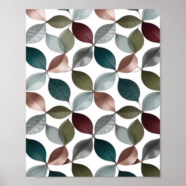 Classic Gray LEAFY Slogan Design Poster (Front)