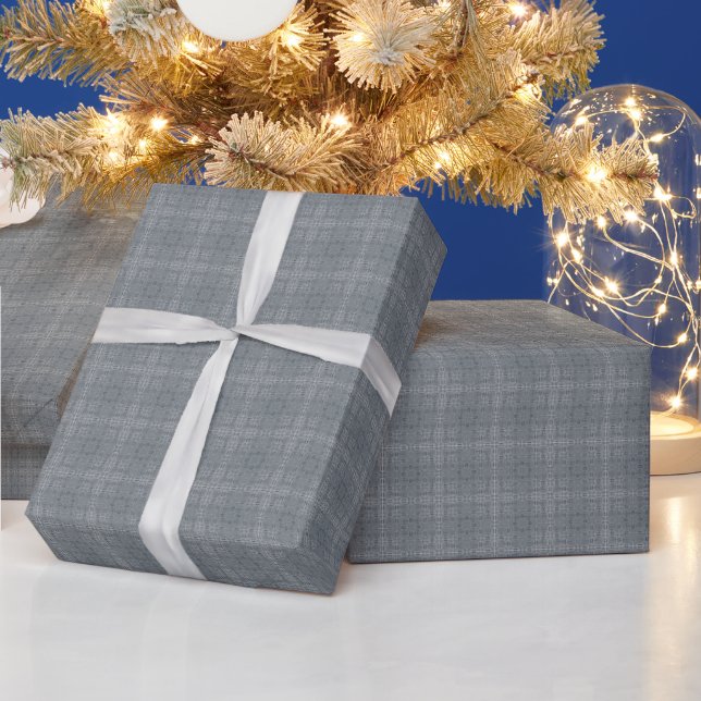 Classic Gray Plaid Gift Wrap for Any Occasion (Holidays)