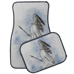 Classic Greek Athena Car Floor Mat   Mythology God