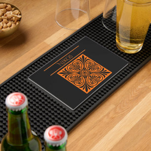 Classic Greek Inspired Personalized Bar Mat