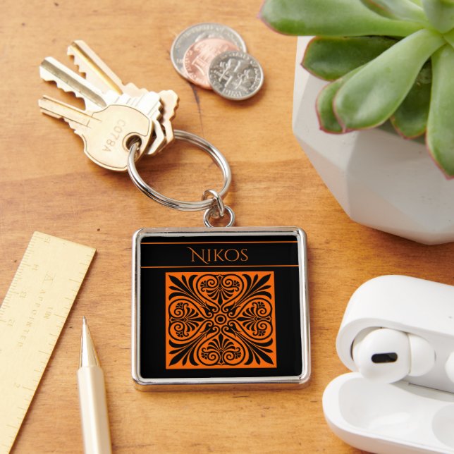 Classic Greek Inspired Personalized Keychain (Desk)