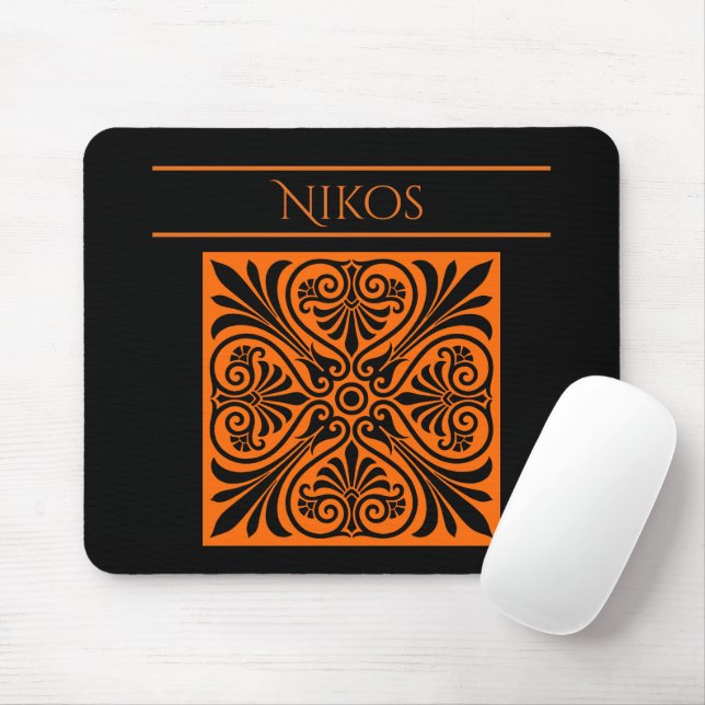 Classic Greek Inspired Personalized  Mouse Pad (With Mouse)