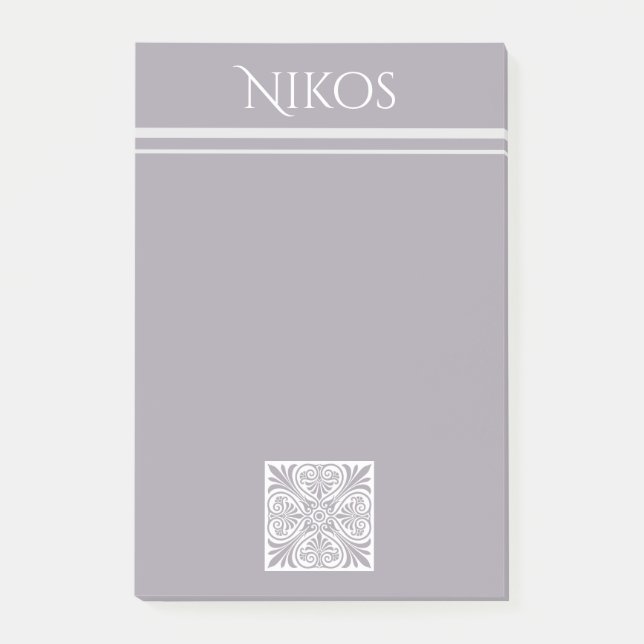 Classic Greek Inspired Personalized Post-it Notes (Front)