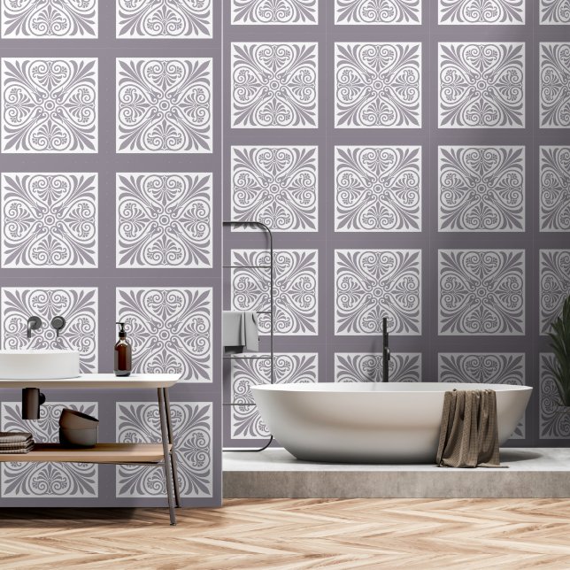 Classic Greek Inspired  Wallpaper (Bathroom)