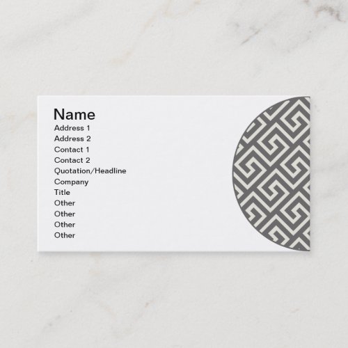 Classic Greek Key Repeating Pattern Business Card