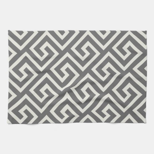 Classic Greek Key Repeating Pattern Kitchen Towel