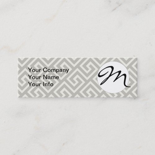 Classic Greek Key Repeating Pattern Mini Business Card