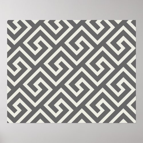 Classic Greek Key Repeating Pattern Poster