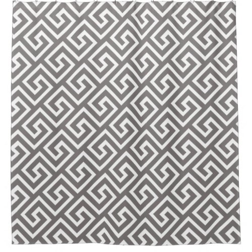 Classic Greek Key Repeating Pattern Shower Curtain