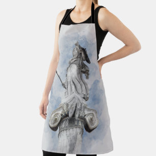 Classic Greek Statue Athena Apron, Mythology  Apron