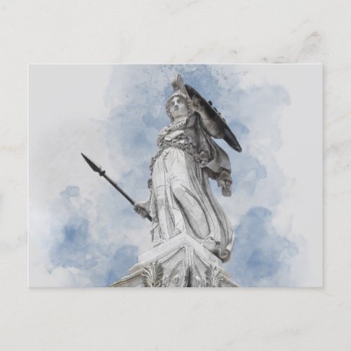 Classic greek statue Athena  Holiday Postcard