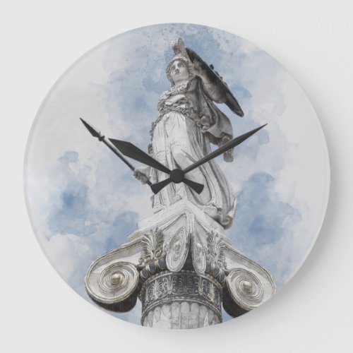 Classic greek statue Athena Large Clock