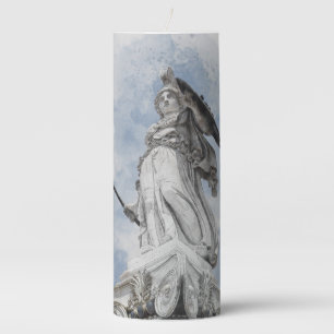Classic greek statue Athena Pillar Candle