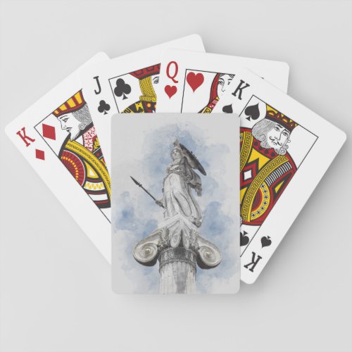 Classic greek statue Athena Poker Cards