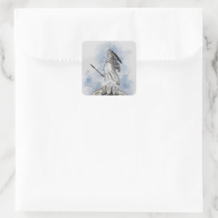 Classic Greek Statue Athena Square Sticker 