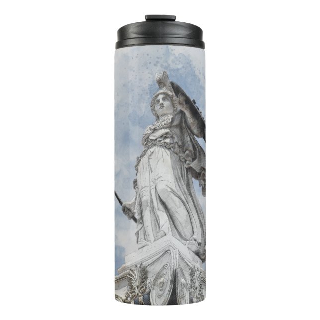 Classic greek statue Athena Thermal Tumbler (Front)
