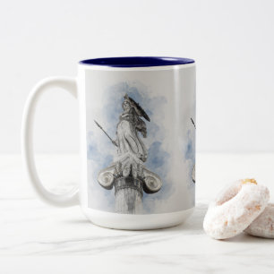 Classic Greek Statue Athena Two-Tone Coffee Mug