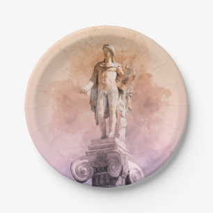 Classic Greek Statue of Apollo Paper Plates