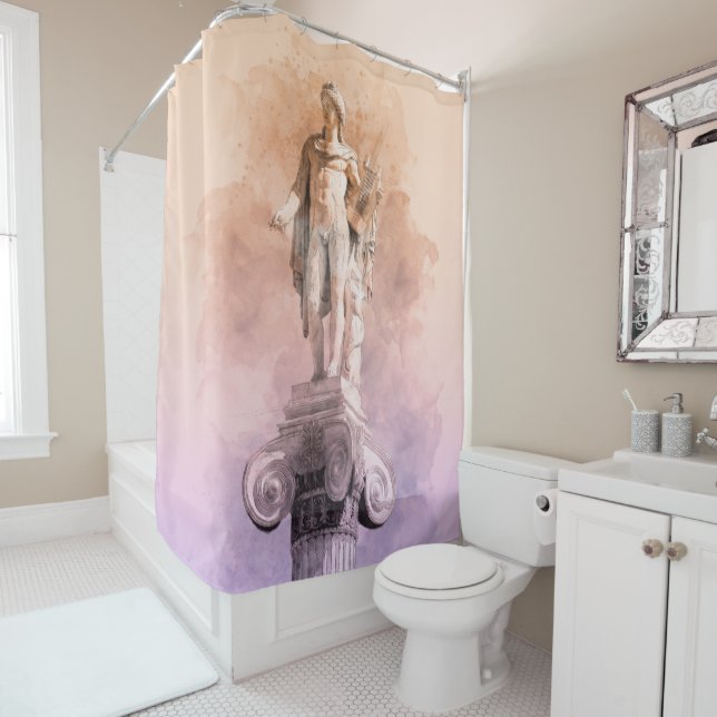 Classic Greek Statue of Apollo Shower Curtain  (In Situ)