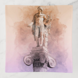 Classic Greek Statue of Apollo Trinket Tray
