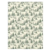 Classic Green and Cream Toile French Christmas