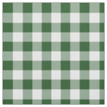 Classic Green and White Gingham Plaid Fabric