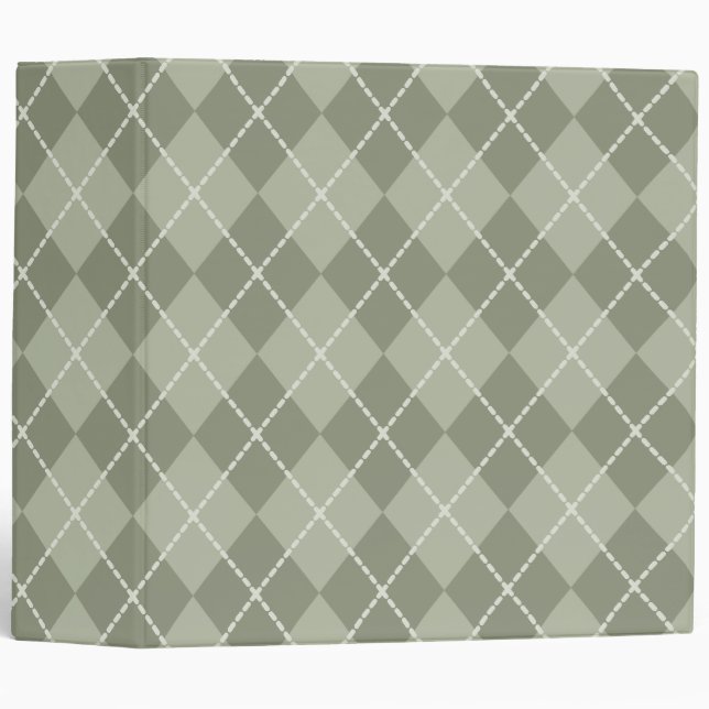 Classic Green Argyle Binder (Front/Spine)