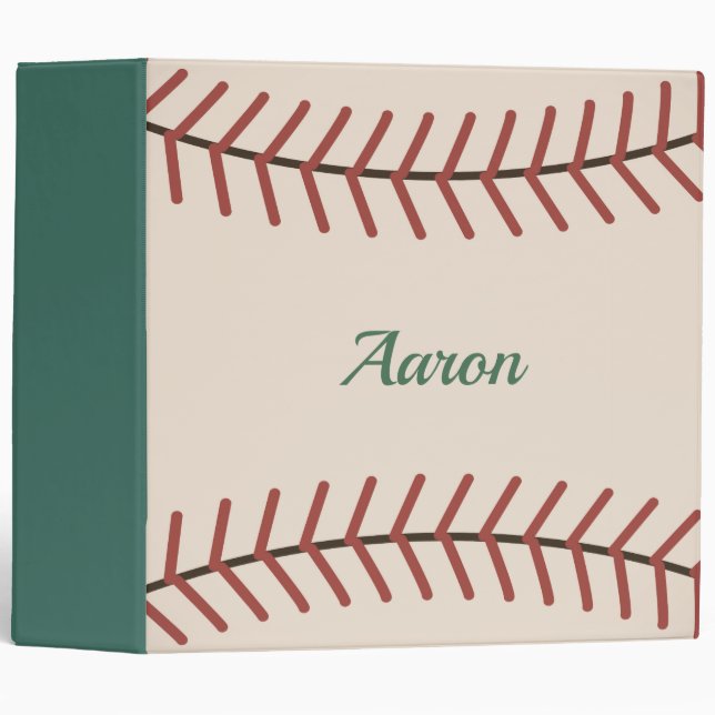 Classic Green Baseball Card Binder Gift (Front/Spine)