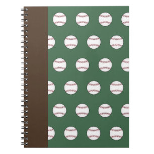 Classic Green Baseball Notebook