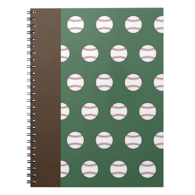 Classic Green Baseball Notebook  (Front)