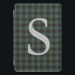 Classic Green Black Buffalo Tartan Plaid Monogram<br><div class="desc">Classic Green Black Buffalo Tartan Plaid Vintage Monogram Case</div>