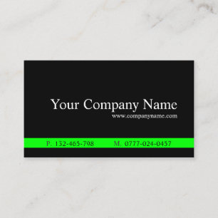 Classic Green Black Professional - Business Card