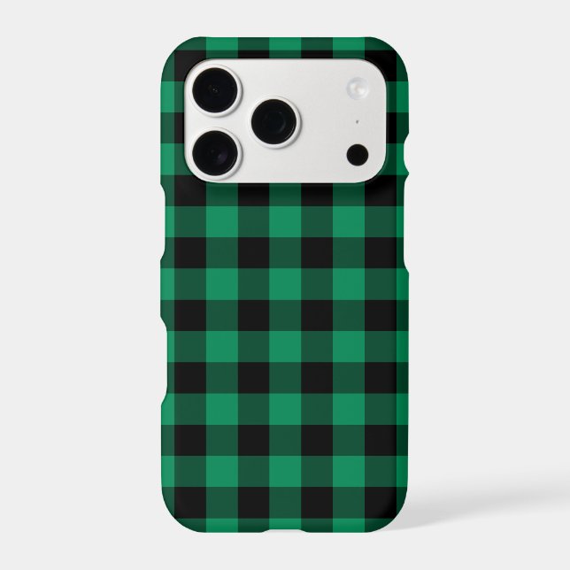 Classic Green Buffalo Plaid Case-Mate iPhone Case (Back)
