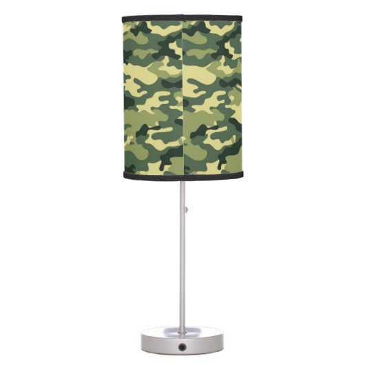Classic Green Camouflage Table Lamp (Back)