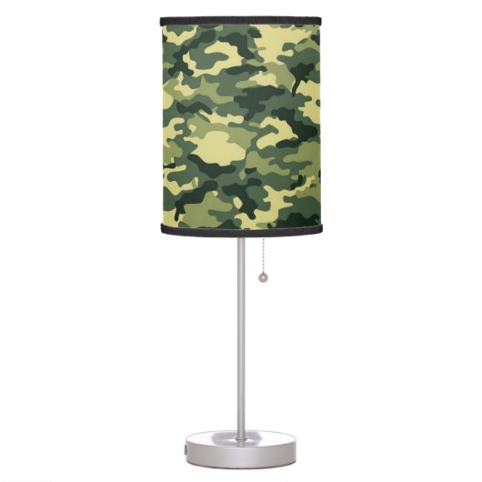 Classic Green Camouflage Table Lamp (Left)