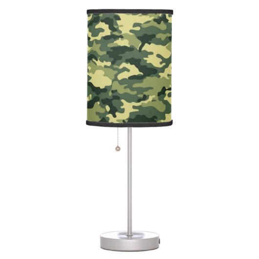 Classic Green Camouflage Table Lamp (Right)