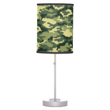 Classic Green Camouflage Table Lamp