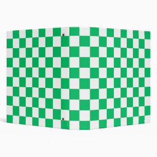 Classic green checkered 3 ring binder