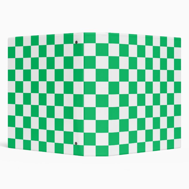 Classic green checkered  3 ring binder (Background)